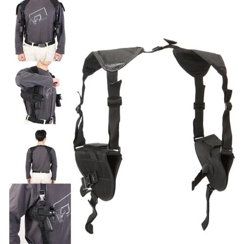Tactical Universal Shoulder Gun Holster for Glock 17 19 Beretta M9 Concealed Carry Hidden Pistol Holster with Magazine Pouch