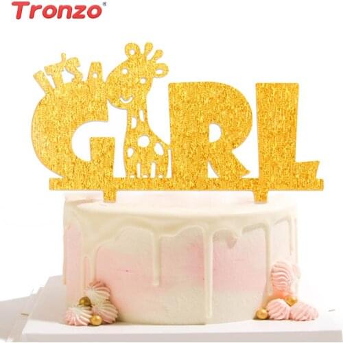 Tronzo Its A Girl Cake topper Baby Shower First Birthday Girl Party Supplies Cute Acrylic Cake Topper Baby Shower Girl Decor
