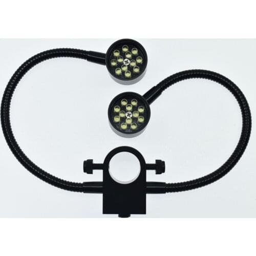 Universal Double Tube Adjustable LED Light Source Flashlight 22MM 25MM 32MM for Industrial Video Stereo Microscope Camera Lens