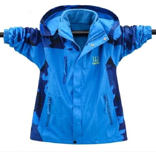 Children Outerwear Warm Coat Sporty Waterproof Windproof Thicken Cashmere Removable Boys Jackets kids clothes For Winter Autumn