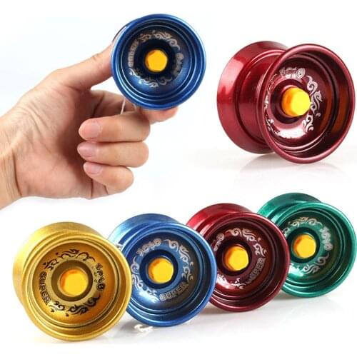 1 Pcs Creative YoYo Aluminum Alloy String Trick Yo-Yo Ball Bearing for Beginner Adult Kids Classic Interesting Toy Party Favors