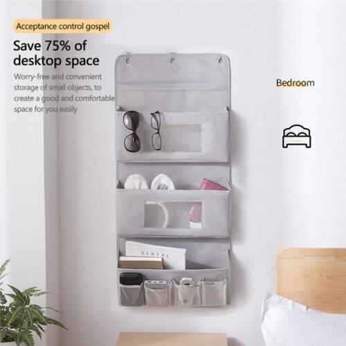 1PCs Wall-mounted Door Hanging Storage Bags Multi-layer Cloth Hanging Pocket Home Grocery Bag Holder Kitchen Organizer