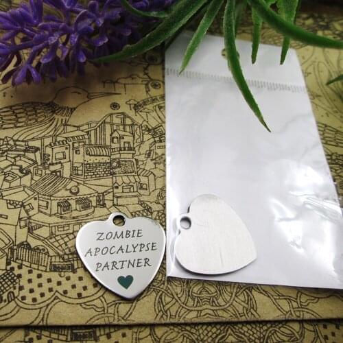 20pcs--"zombie apocalypse partner"stainless steel charms more style for choosing DIY Charms