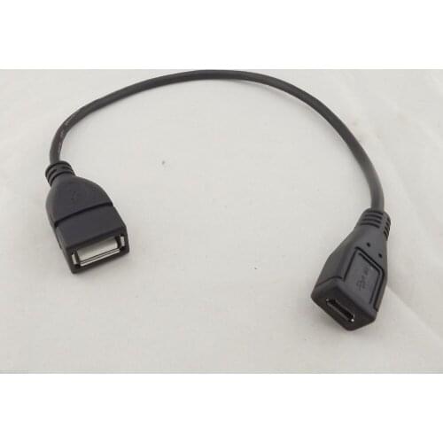 10pcs USB 2.0 A Female To Micro B 5 Pin Female Charging Data Extension Adapter Cable 25cm for Printer