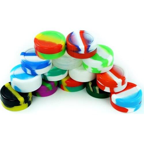 15pcs 11ml Silicone Concentrate Container Dab Jar Oil Box Nonstick Storage Tank