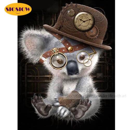 Diamond Painting Cartoon Animals Full Square Cross Stitch Diamond Beads Embroidery Koala Rhinestones Picture Kits Gifts For Kids