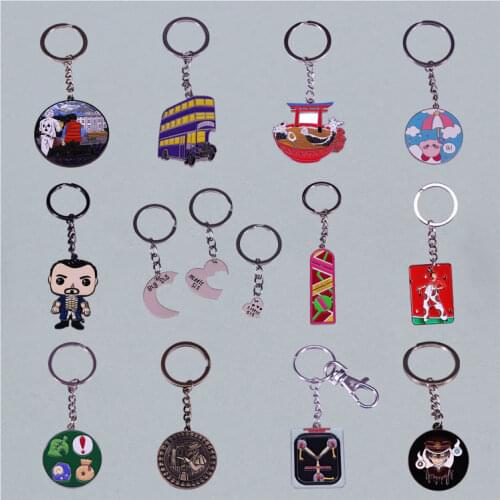 Key Chain Of Knight Public Cycling Animation Elf Enamel Key Chain Large Small Key Ring