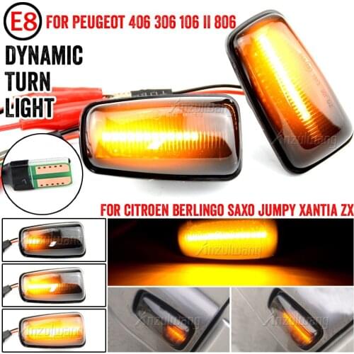 For Citroen Berlingo Jumpy Saxo Xantia Xm ZX Peugeot 106 36 406 806 EXPERT PARTNER Dynamic LED Side Marker Light Signal Blinker