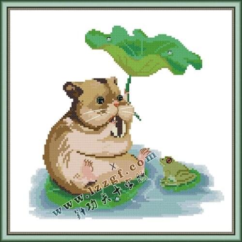 Everlasting Love Two Good Friends Chinese Cross Stitch Kits Ecological Cotton Printed 14 11CT Gift Wedding Decoration For Home