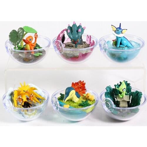 Pokemon Terrarium Collection Figure Vol.4 Charmander Misdreavus Vaporeon Zapdos Cyndaquil Celebi