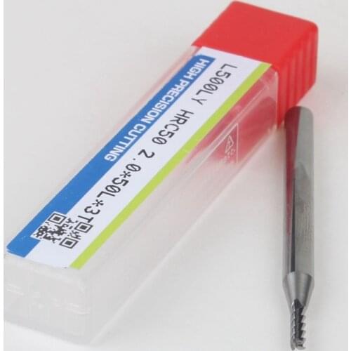 5Pcs HRC50 d2*6*D4*50L 3 Flutes Spuare End Mills For Aluminum Alloy Processing