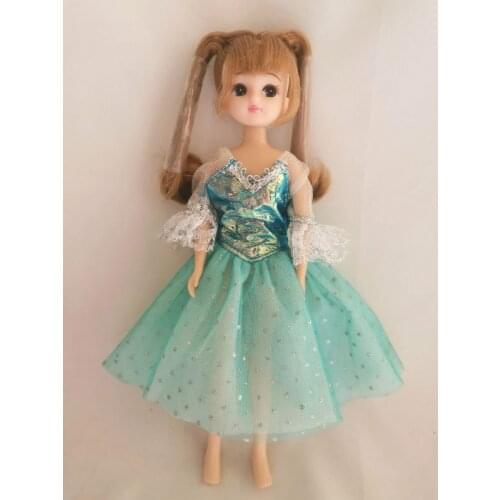 Licca doll clothes Blyth Doll Clothes Outfit Short Dress Daily Casual Wear For 1/6 Blythe Accessories Girl`s Toy Gifts