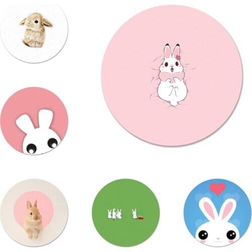 58mm Cute Cartoon Bunny Rabbit Icons Pins Badge Decoration Brooches Metal Badges For Backpack Decoration