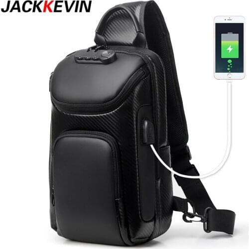 JackKevin 2021 New Shoulder Multifunction Bag for Male Men Anti-theft Crossbody Messenger Bags Men Waterproof Chest Bag Pack