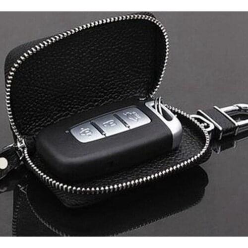 Men Women Key Holder Hanger Case Leather Keychains Pouch Bag Car Wallet Key Ring