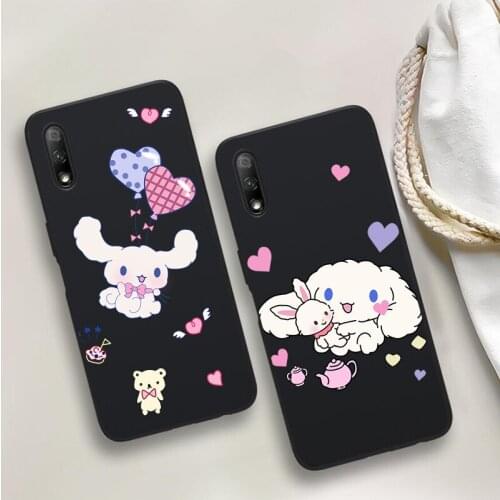 Cute cartoon pattern Black Soft Phone Case For Huawei P40 P30 P20 Mate 10 20 30 40 Pro lite Plus P smart 2019 2020 TPU Cover