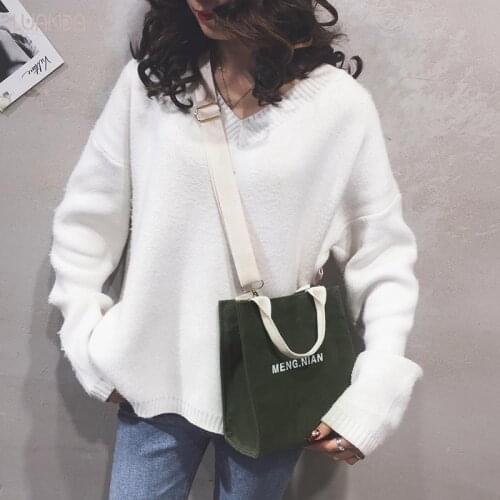 New 2020 tote women shoulder girl handbag Sweet canvas candy handbags bag fashion famale personality cute bags for women