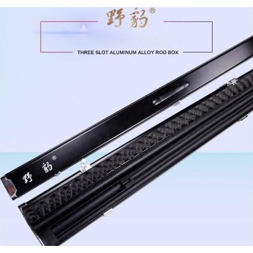 Original YEBAO Snooker Cue Box Aluminum Alloy Snooker Box for 3 One Piece Snooker Cues Professional Billiard Accessories