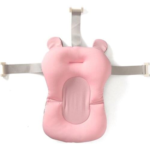 Newborn Bath Cushion Seat Support Portable Air Cushion Bed Anti-Slip Soft Comfort Mesh Shower Lounger Basin Pad