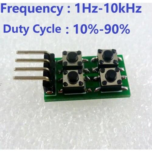 1~10khz Duty Cycle And Frequency Adjustable Pwm Square Wave Pulse Generator Module Replaces Ne555 Lm358 Cd4017 Dds Ad9850