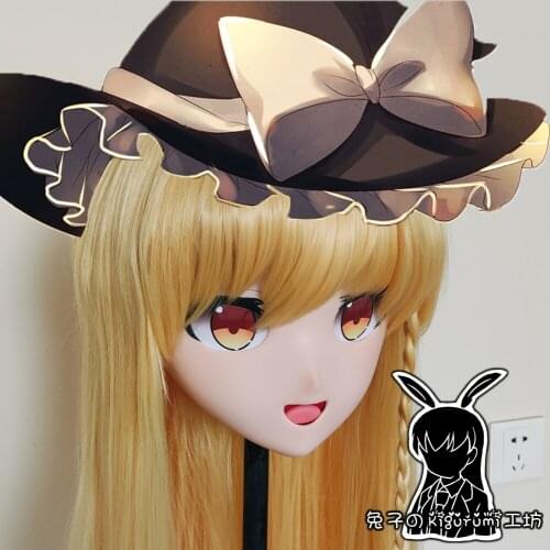 RB916)Full Head Female Resin Cosplay Japanese Role Play Kigurumi Mask Crossdresser Doll Transgender Mask