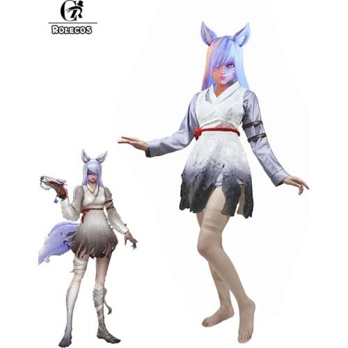 ROLECOS OW DVA Shin-Ryeong Cosplay Costume Game D.Va Cosplay Costumes Halloween Sexy Women Dress Full Set with Bandage