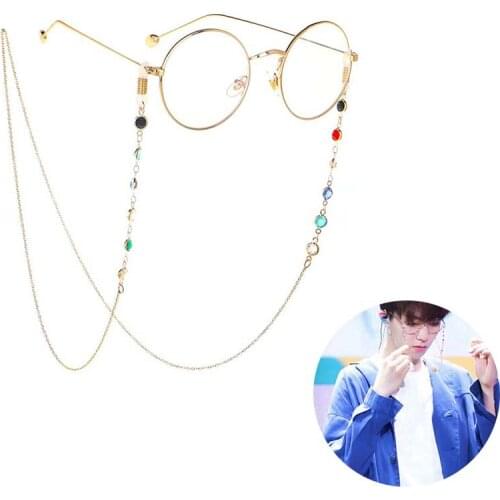 1PC Eyeglasses Rope Strap Rhinestone Beads Neck Cord Anti Slip Eyeglass Chains Sunglasses String Sports Glasses Accessories