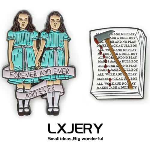 The Shining Pins Badge On Backpack Horrible Movie Brooch Pin For Clothes Broche For Movie Fans Girl Schoolbag
