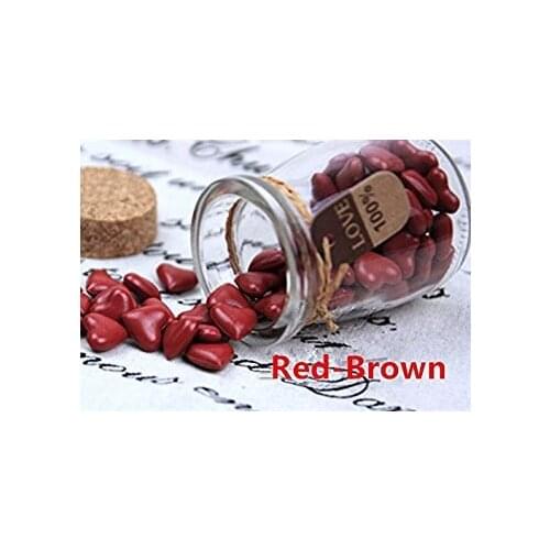 MDLG Vintage 90pcs Red Brown Heart Shape Bottled Glass for Wax Seal Sealing Stamp Wedding Invitations Adhesive Wax Sticks Beads
