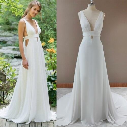 Wedding Dresses Applique Beading Tank Sleeve Backless Bride Dress Court Train Bridal Gown Plus Size