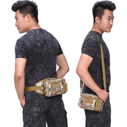 Outdoor Sport Travel Single Shoulder Bag 600D Nylon Waterproof Multifunction Unisex Trekking Camping Climbing Removable Belt Bag