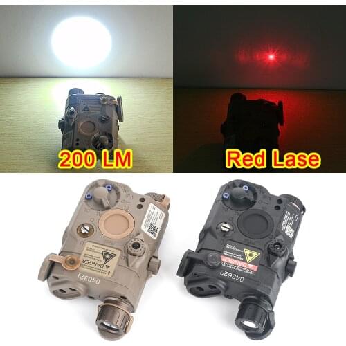 WADSN Tactical LA-5 PEQ15 Dual Beam Red Laser IR Scout Light 200 Lumens Hunting Rifle PEQ Airsoft Weapon Light with Picatinny