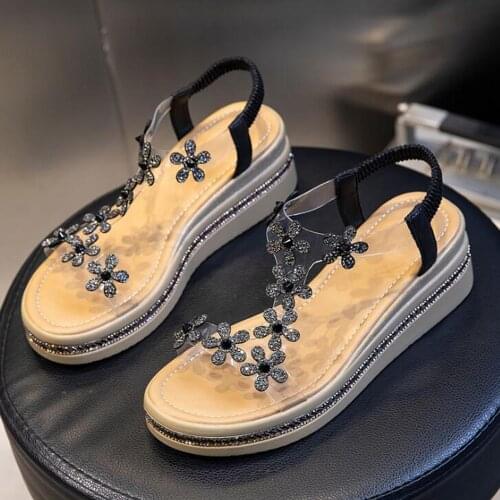 Summer Shoes Woman Platform Sandals Female Fashion Flowers Casual Open Toe Wedges Beach Shoes sandalias de las mujeres qq752