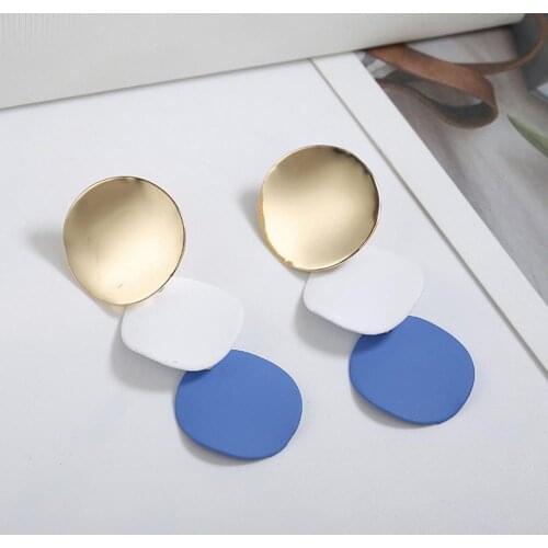 1pair/lot Fashion Trend Personality Bump Curved Round Geometric Drop Earrings For Women Girls Earrings Wedding Jewelry Gifts