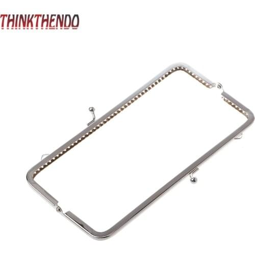 1PC Square Metal Frame Kiss Clasp For Handle Bag Purse Accessories DIY 18cm F3MD
