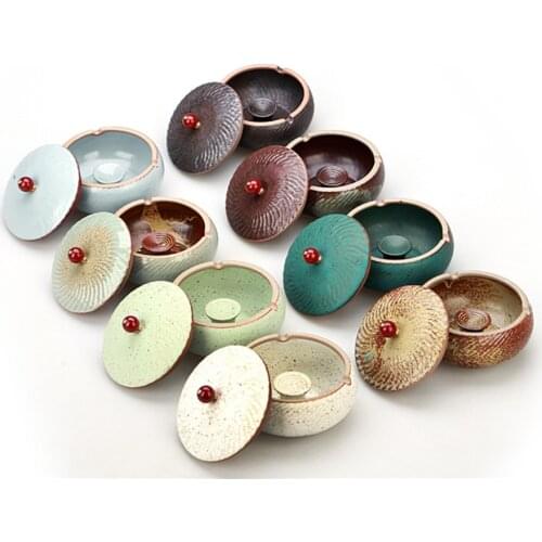 10.5cm*9cm Portable Ashtray ceramic simple creative European style fashion living room decoration P002