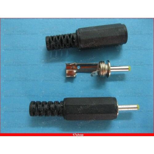 10 pcs 2.5x0.7mm DC Power Male Plug Connector Adapter Plastic Handle Yellow Head