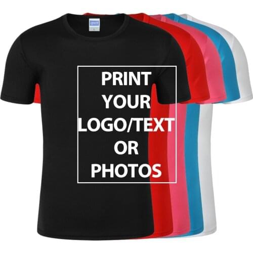 100% Polyester Design Your Own T-shirts Printing Brand Logo Pictures Custom T-shirt Plus Size Casual T Shirt Customize Clothing