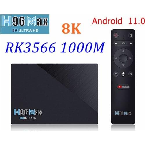 5PCS Android 11.0 TV BOX H96 MAX RK3566 Quad-Core 64 Bits 8GB 64GB/4GB 32GB LAN 1000M 2.4G/5G Dual Wifi BT4.0 4K HD Media player