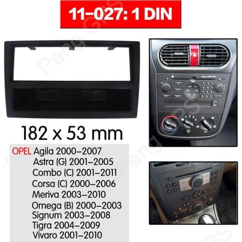 1 DIN Car Radio Fascia Install Dash Bezel Trim Kit Fitting Frame Dashboard For Opel Agila Astra(G) Combo(C) Corsa(C) frame Audio