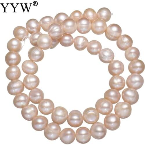 Cultured Potato Freshwater Pearl Beads natural pink 8-9mm Approx 0.8mm Sold Per Approx 15 Inch Strand