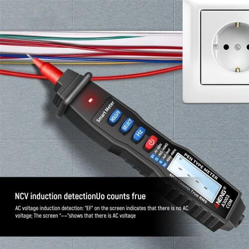 ANENG A3003 Digital Multimeter Pen Type Meter 4000 Counts with Non Contact AC/DC Voltage Resistance Capacitance Hz Tester Tool