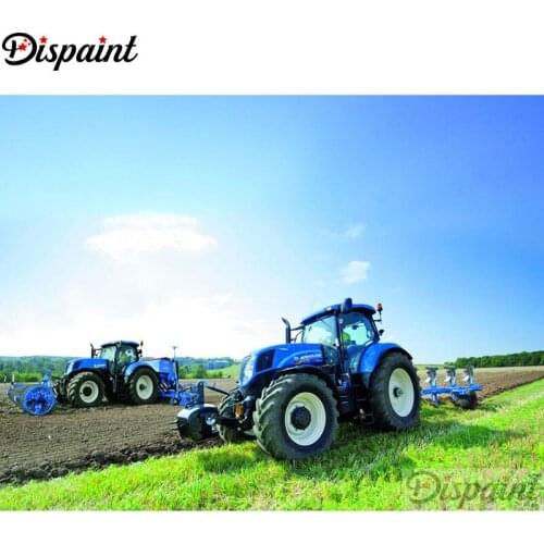 Dispaint Full Square/Round Drill 5D DIY Diamond Painting "Agricultural vehicle"3D Embroidery Cross Stitch Home Decor Gift A18951