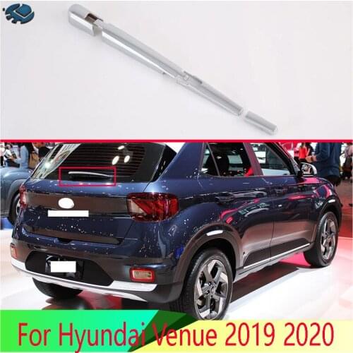 For Hyundai Venue 2019 2020 Car Accessories ABS Chrome Rear Window Wiper Arm Blade Cover Trim Overlay Nozzle Molding Garnish