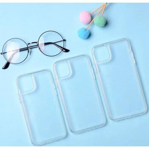 For iPhone 12 mini 11 Pro Max 6 7 8 S Plus Xr X Xs Premium Transparent Blank Case for Resin Vinyl DIY Clear Phone Case Blanks