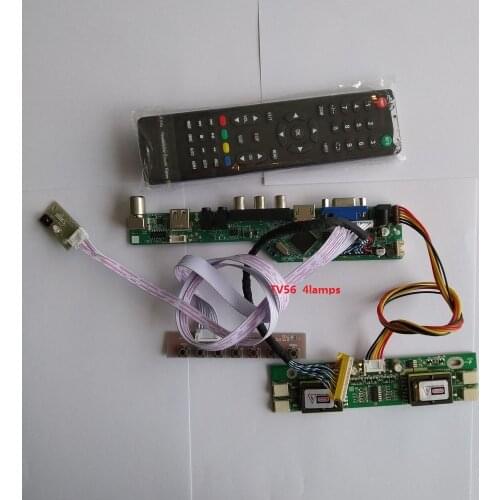 For LM201WE3-TLK3 VGA AV HDMI LCD Controller Board VGA kit Resolution TV Digital Signal 30pin 4 lamps 1680X1050 20.1"