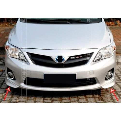 For Toyota Corolla Spoiler Accessories 2Pcs Car Front Bumper Racing Split Lip Body Kit Modification Anti Collision 20011-2013