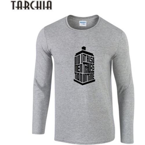 TARCHIA 2021 Spring Mens T Shirts High Quality Autumn Long Sleeve T-shirt Men Printing Tshirt Men Tops Tees Swag Men Clothes