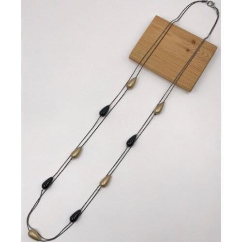 Kara&Kale Boho Fashion Jewelry Sweater Chain Long Necklace Gun Snake Chain Acrylic CCB Beads Earthy Necklace Women Accessories