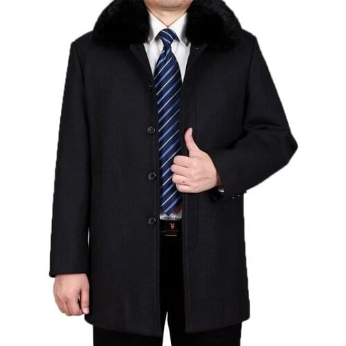 Winter Woolen Coat For Male Thicken Clothing Business Casual Wool & Blends 50% Off Men Jackets Overcoat 3XL 4XL